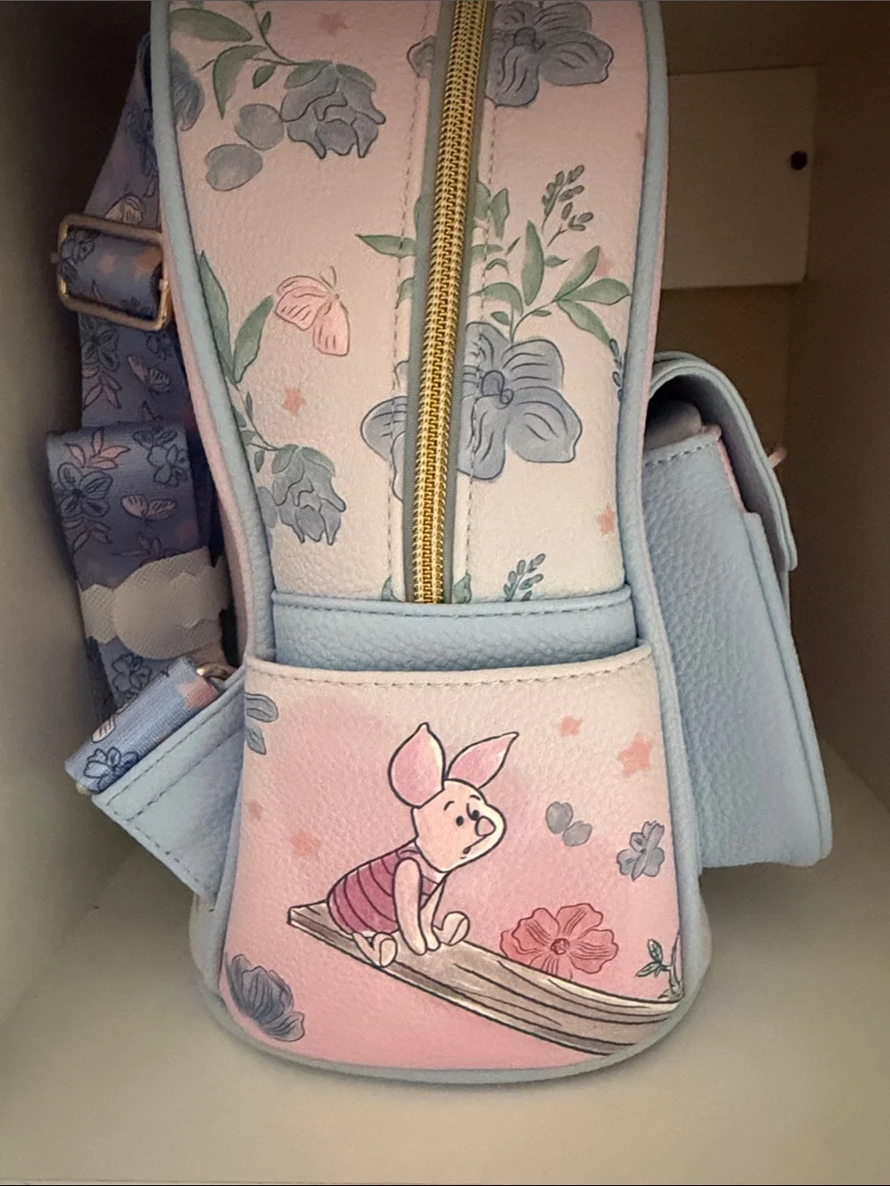 Disney Pink and Light Blue Winnie the Pooh & Eeyore Kids Backpack
